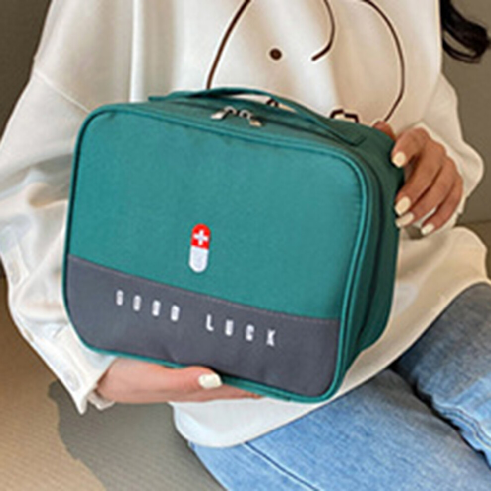 Dachuang Beauty Dark/Green ( Green) Portable First Aid Kit Bag With Zipper For Home & Travel