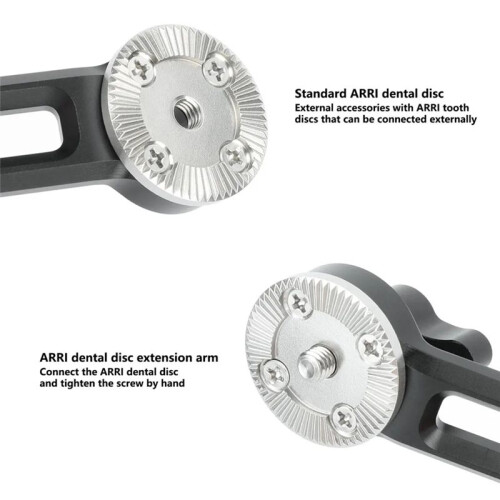 For  Extension Arm with M6 Thread and Screw Mount Camera Shoulder Rig Handle Mount, for  Handle Grip 2 Pieces 1