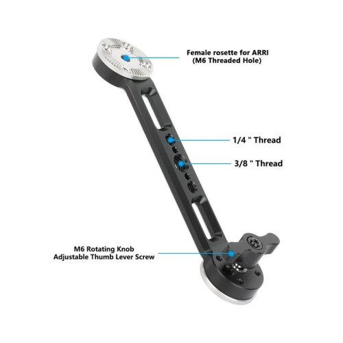 For  Extension Arm with M6 Thread and Screw Mount Camera Shoulder Rig Handle Mount, for  Handle Grip 2 Pieces 2