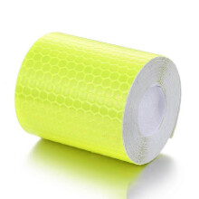 (Yellow) Car Reflective Safety Warning Sticker, Reflective Protective Strip Film for Night Driving Safety, Fits Doors Bumpers, 2 Rolls