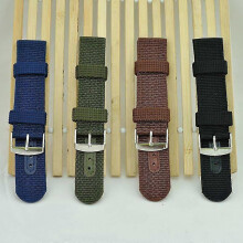 (Army Green 20mm) EVAGO Simple Watch Band Solid Color Strap Nylon Mesh Watchbands 20mm 22mm 24mm Women Men Sport Watches