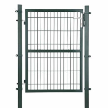 Portón - Helloshop26 - 106 x 125 cm - Acero galvanizado - Verde - Batiente