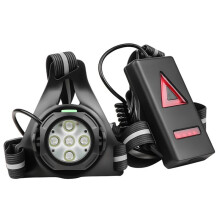 Biking Night Running Lights 5-LED Chest Front Red Warning USB Rechargeable IPX4 Waterproof for Outdoor