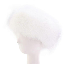 (COLOR 2) Women's Faux Fur Headband For Winter Cossack Russian Style White Warm Cap