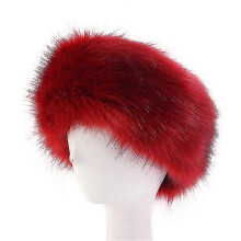 (COLOR 3) Women's Faux Fur Headband For Winter Cossack Russian Style White Warm Cap