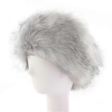 (COLOR 7) Women's Faux Fur Headband For Winter Cossack Russian Style White Warm Cap