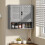 Homcom (Grey) HOMCOM Bathroom Cabinet, Wall Mounted Cabinet with Adjustable Shelves 1