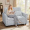 Homcom (Brown) HOMCOM 2 Seater Sofa Bed, 3-in-1 Sleeper Sofa with Adjustable Backrest 1
