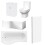 NES Home Nes Home P-Shaped Left Hand Bath with Panel & Screen, 600mm Vanity with Toilet 4