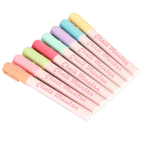 Multipurpose Liquid Chalk Markers Set 8 Colors 3mm Fine Tip Erasable 1
