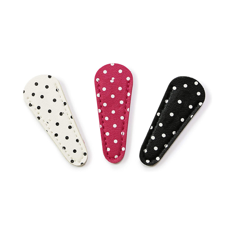 Scissors Sheath Safety Leather Scissors Cover Protector Sewing Scissor Sheath(3-Piece)White,Rose Red,Black 6032370634374