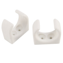 2 Pcs Nylon Ladder Clip Boat Hook Clip for Size 1-1/4Inch Diameter Per Set UV Marine Accessories Yacht Boat,White