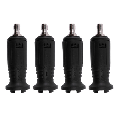 4X Auto Tool Adjustable High Pressure Washer Nozzle Tips,Variable Spray Pattern, 1/4Inch Quick Connect Plug,3000 Psi