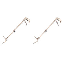 2X Pinza Un Serpente Catcher Rettile Grabber Pick Manipolazione Strumento Nel Acciaio Inossidabile per Alimentazione Un Serpente Caccia Cattura