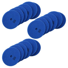 18 Pcs 4 Inch /100 mm Grit 50 Diamond Dry Polishing Pad Granite Marble Flexible Resin Sanding Disc Stone Polisher Disc