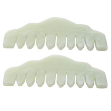 2X Traditional Nature Jade Comb Massage Spa Acupuncture Therapy Trigger Point Treatment Gua Sha Board