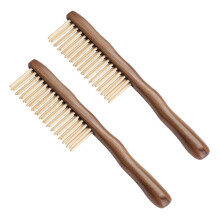 2X Natürlicher Sandel Holz Haar Kamm Handgemachter Holz Kamm Entwirren Des Breiten Zahn Kamms Neues Design