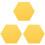 15Pcs/Set Hexagon  Board Hexagonal  Wall Sticker 3D Decorative Home Message Board Baseboard Gray Yellow Series 1