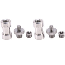 2X 1/4 Inch 3/8 Inch Tripod Screws to Light Stand Umbrella Camera Holder Adapter