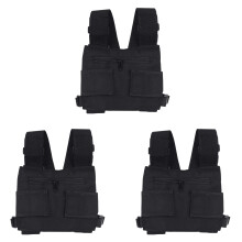 3X Radio Walkie Talkie Chest Pocket Harness Bags Pack Backpack Holster Two W