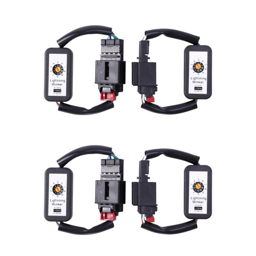 4Pcs Dynamic Turn Signal Indicator LED Taillight Add- Module Cable Wire Compatible with  7 Tail Light