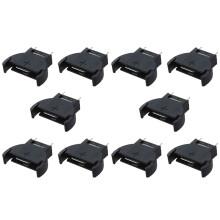 10 Pcs Noir Plastique CR2032 Button Batterie Au Lithium Supports de Batterie
