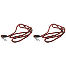 2X Laisse en Cuir Artificiel Tresse pour Chien - S