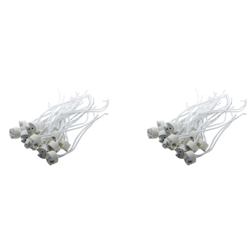 30 Pcs White MR16 GU5.3 Ceramic Base Socket LED Light Lamp Holder