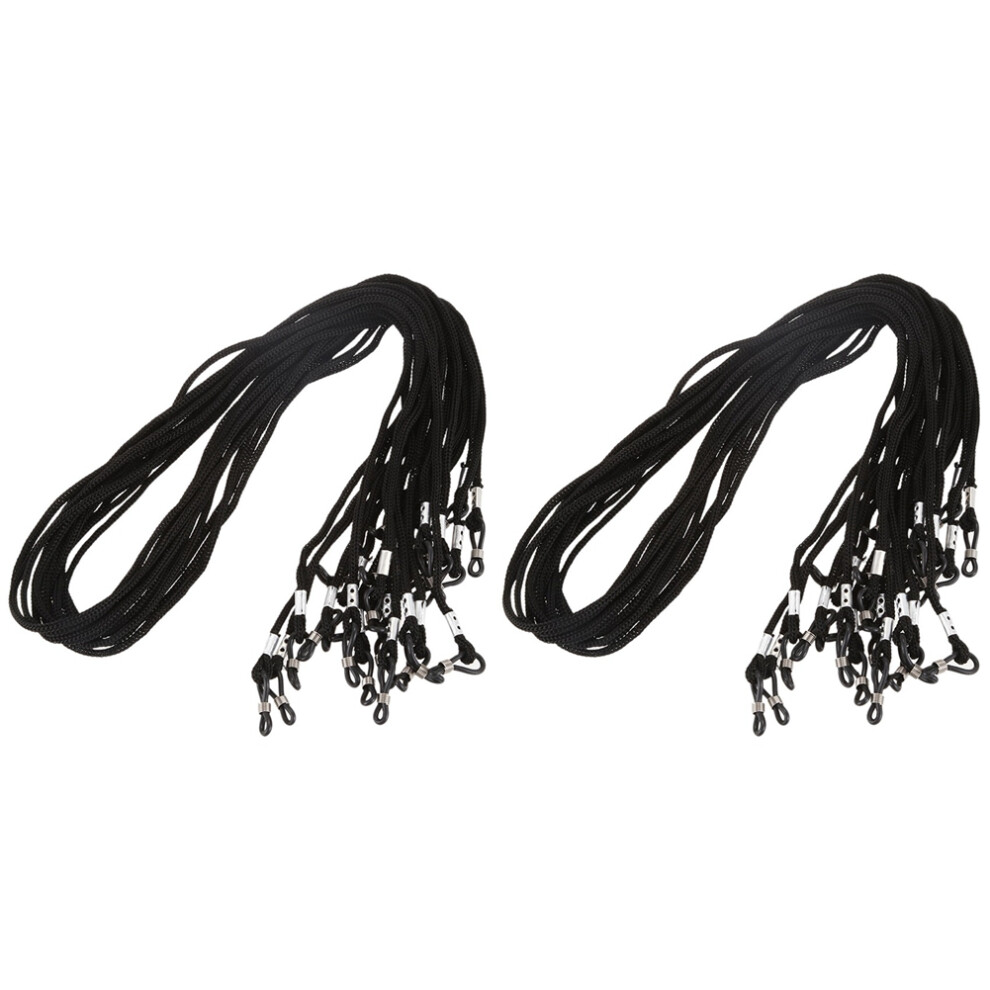 24Pcs Nylon Eyeglass/Spectacle/Sunglass/Eyewear Cord Holder Neck String - Black 6032898433091