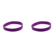 2X Gomma di Silicone di Moda Elasticita' Wristband Della Fascia di Polso Bracciale Braccialetto Viola