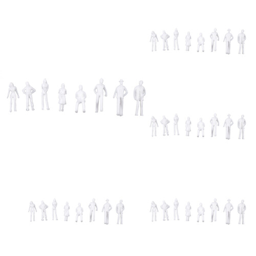 200PCS Figures 1: 75 Scaled Models Train Building People for Layout