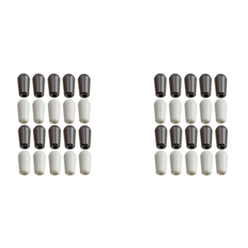 Pack of 40 Guitar 3 Way Toggle  Cap Tips Buttons for / Guitar Accessory 4mm