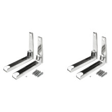2X Supporto Telaio in Acciaio Pieghevole Pieghevole Ripiano per Microonde Staffa di Montaggio A Parete in Acciaio Inox