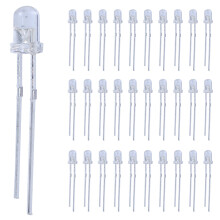 80 Stueck 3mm Weisse LED-Lampen Lichtemitterdiode 2.5V-3V
