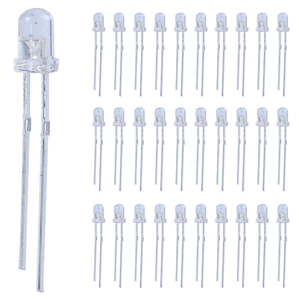 80 Pieces 3Mm Led Lamp Emitting Diode 2.5V-3V White/Light 4711371710882