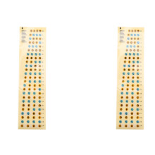 2X Chitarra Fretboard Nota Decalcomanie Della Tastiera Tasti Mappa Sticker per Principianti Fit 4 Stringhe Chitarra Basso (Basso-Multicolore)