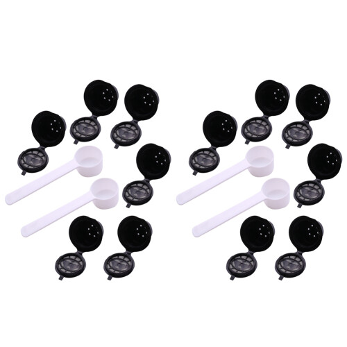 12 Pcs Refillable Reusable Espresso Capsule for  Coffee Machine Reusable Capsule Refill Empty Capsule
