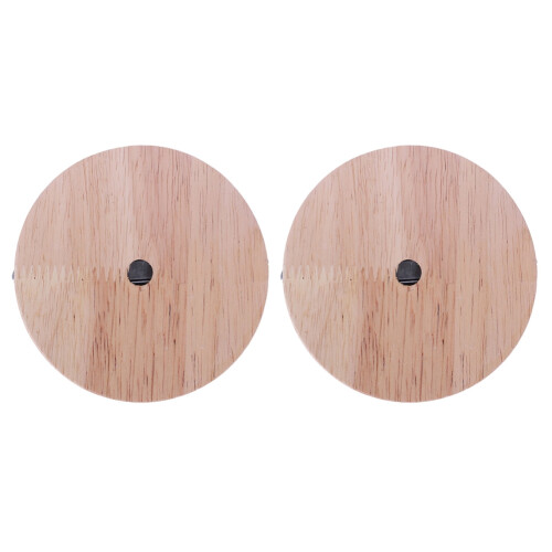 2X Lamp Base Concise Style Modern Ceiling Plate Wooden Ceiling Holder E27 Lamp Fitting Chandelier Base