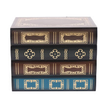 2X Falsche Buch Box Vintage Lagerung Requisiten Buch Schmuck Lagerung Verpackung Studie Buch Ornamente Holz