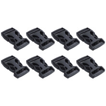 8PZ Fermaglio in Plastica con Sgancio Rapido Laterale per Fettuccia Da 25 mm Nera