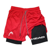 (3, XXXL) Men's Running Shorts Fitness Gym Training 2 in 1 Sports Quick Dry Workout Jogging Double Deck Summer