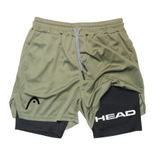 (7, XL) Men's Running Shorts Fitness Gym Training 2 in 1 Sports Quick Dry Workout Jogging Double Deck Summer