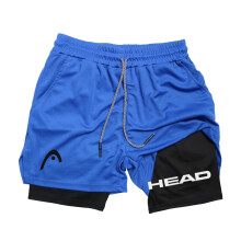 (8, XL) Men's Running Shorts Fitness Gym Training 2 in 1 Sports Quick Dry Workout Jogging Double Deck Summer