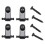 4 Pcs Electric Guitar Roller String Tree String Retainer - Black 1
