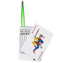 (White King) Cool Style Metal Poker Card Lighter, Wear-Resistant Retro Windproof Lighter, Portable Gift for Boyfriend