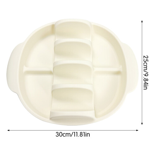 (Beige) Non-Slip Silicone Taco Holder 1
