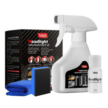 1 Set Headlight Restoration Polish, Restoration Polish, Without Sanding or Disassembly, with Coating Agent, Towel and Sponge, 180ml