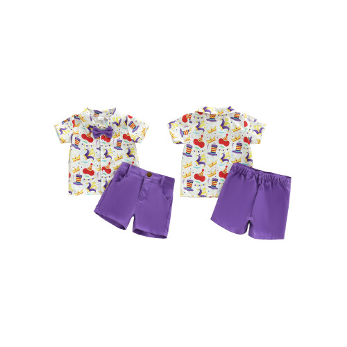 (6-12 Months, Multicolor) Σετ 2 τεμαχίων με στάμπες. 1
