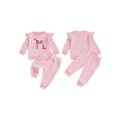 (12-18 Months, Pink) Σετ ρούχων γενεθλίων με λάστιχο 1