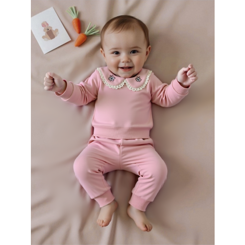 (6-12 Months, Pink) Σετ 2 τεμαχίων και παντελόνι 2